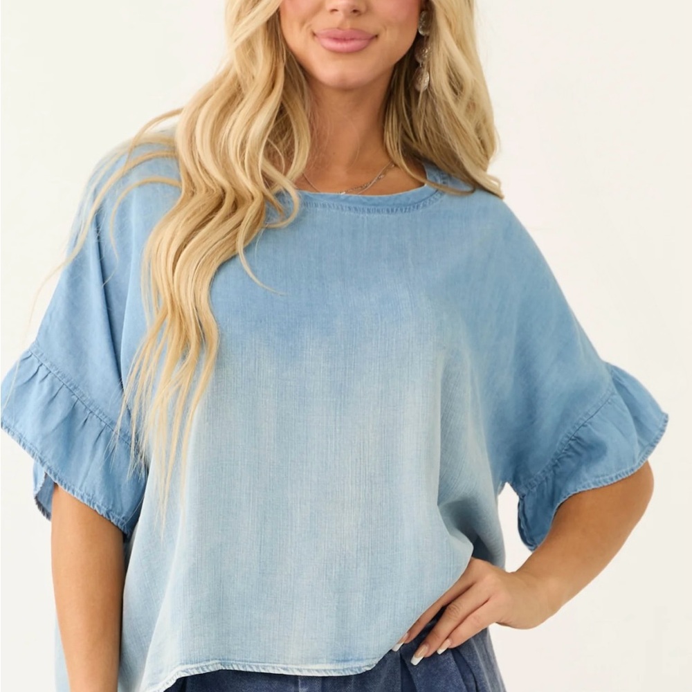 Mittoshop Light Blue Casual Top